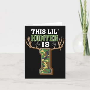 Cartão Caçador de primeiros aniversarios de 1 ano