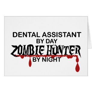 Cartão Caçador dental do zombi de Asst