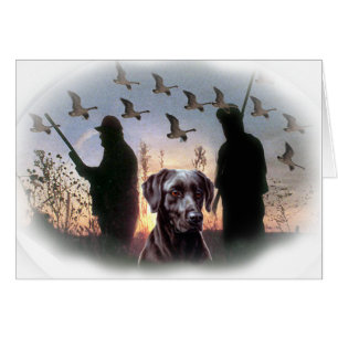 Cartão caçador e cão finais
