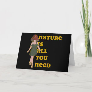 Cartão Caçadora de Cogumelos Senhora Cogumelo