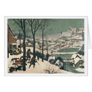 Cartão Caçadores na neve - em janeiro de 1565
