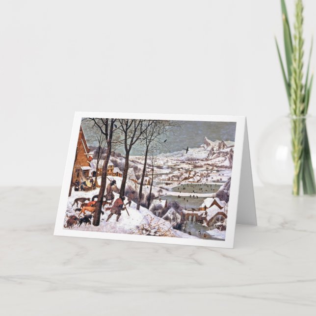 Cartão Caçadores na neve, Pieter Bruegel, o Velho (Frente)