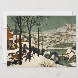 Cartão Caçadores na neve (por Pieter Bruegel, o Velho)