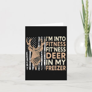Cartão Caçando lá estou na Malhação Deer Freezer Engraçad