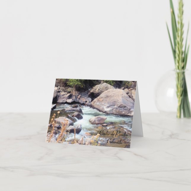 Cartão Cache de Poudre Wild River Colorado (Frente)