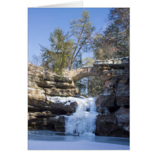 Cartão Cachoeira congelada