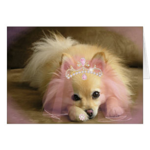 CARTÃO CACHORA DE PRINCESA DE FAIRY