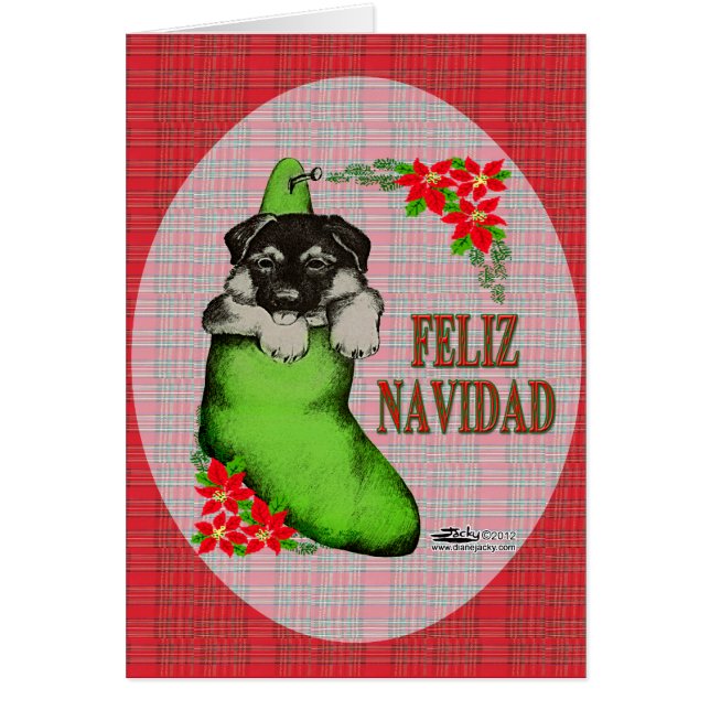 Cartão Cachorrito Feliz Navidad (Frente)