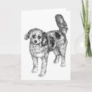 Cartão Cachorro Aconchegante e Sombreado Diz Feliz Natal