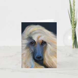 Cartão Cachorro Afegão Branco