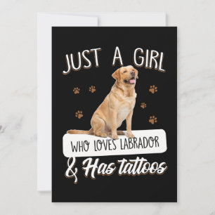 Cartão Cachorro Apenas Uma Menina Que Ama Tatuagens Lab