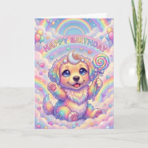 Cachorro Arco-Íris Mágico Fantasia de Aniversário 
