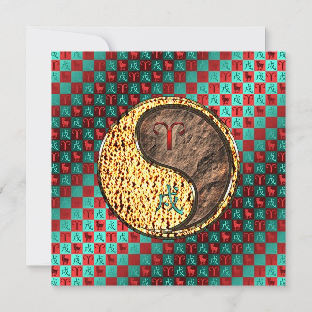 Cartão Cachorro Aries & Earth (Frente)