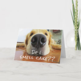 Cartão Cachorro Bonito Grande Nariz Feliz Aniversário