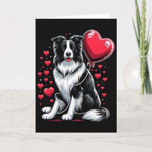 Cartão Cachorro Border Collie Dia dos Namorados Dono de C