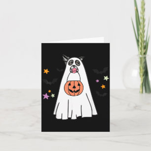 Cartão Cachorro Border Collie Preto E Branco Boo Hallowee