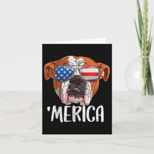 Cartão Cachorro Britânico Inglês Cachorro 4 De Julho Amer