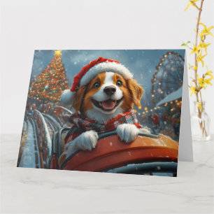 Cartão Cachorro Brittany Spaniel Natal