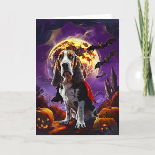 Cartão Cachorro Cachorro Cachorro de Halloween Assusta