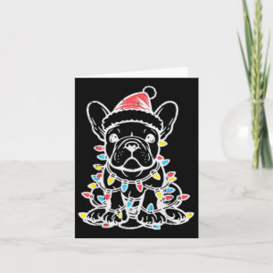 Cartão Cachorro Cachorro Francês Buldogue Xmas Frenchie M