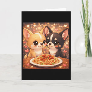 Cartão Cachorro Chihuahua Fofo Dia dos Namorados Cachorro