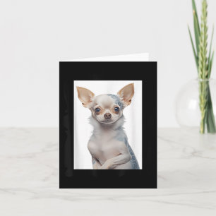 Cartão Cachorro Chihuahua Steampunk Com Cachorro De Tatua
