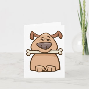 Cartão Cachorro Com Osso