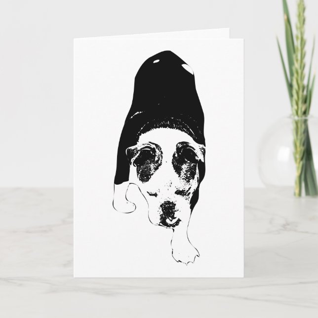 Cartão Cachorro com Passo Ousado Transmite Empoderamento  (Frente)