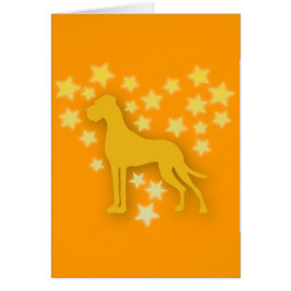 Cartão Cachorro como Estrelas