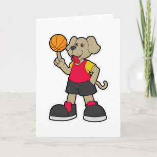 Cartão Cachorro como jogador de basquetebol