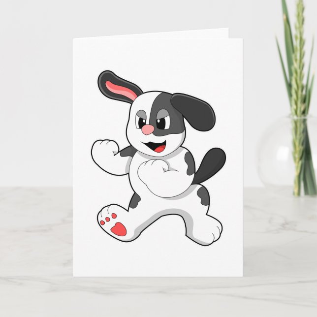 Cartão Cachorro como Lutador (Frente)