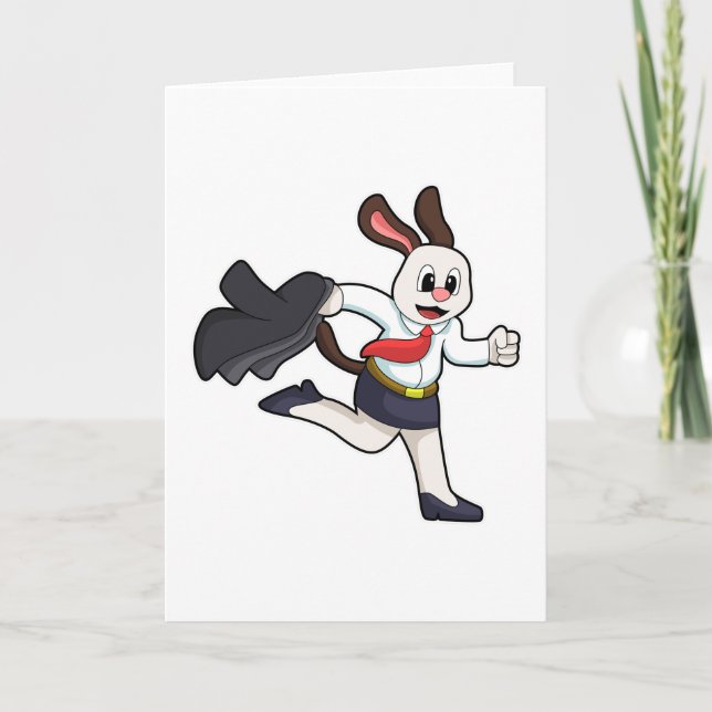 Cartão Cachorro como Secretário de Saia (Frente)