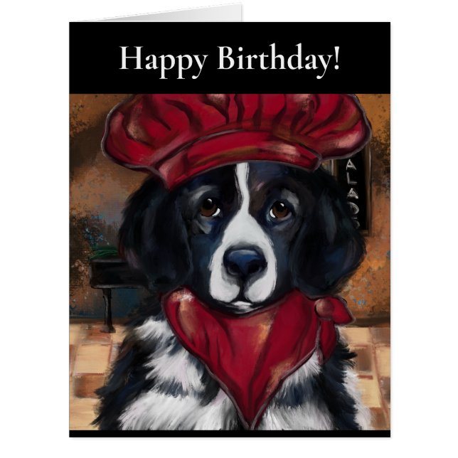 Cartão Cachorro da Terra Nova (Frente)