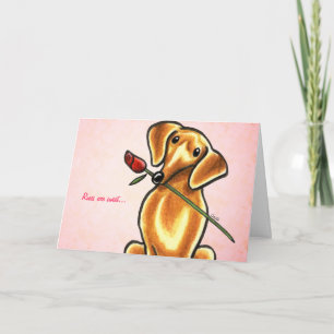 Cartão Cachorro Dachshund c/ Mensagem Personalizada Rosa