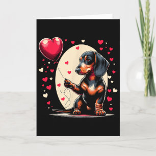 Cartão Cachorro Dachshund Dia dos Namorados Dono de Cacho