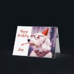 Cartão Cachorro De Aniversário De Comida Grrr<br><div class="desc">Cartões de Humor do Filho da Diversão de Aniversário,  Comida Grrr. Excelente para a pessoa que ama animais,  cachorros,  cães e cartões engraçados</div>