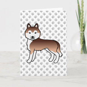 Cartão Cachorro de Cartoons Cachorros Siberianos Husky