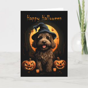 Cartão Cachorro de Doodle Halloween