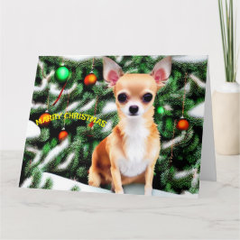 Cartão Cachorro de Natal Chihuahua
