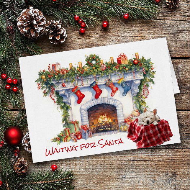 Cartão Cachorro de Terrier Branco de West Highland Espera (Criador carregado)