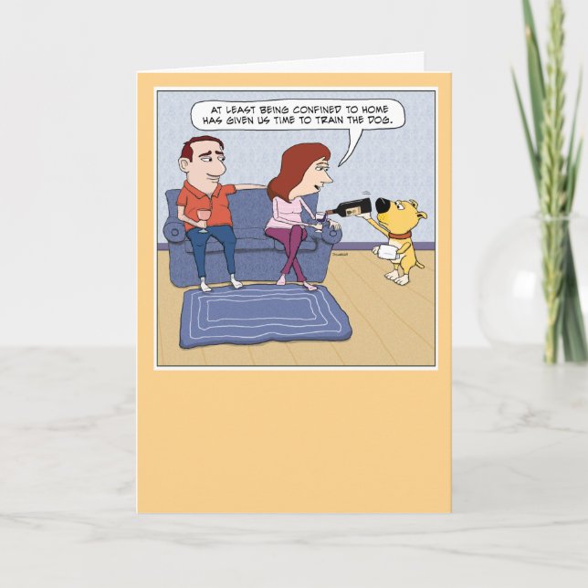 Cartão Cachorro de treinamento bonito e engraçado para de (Frente)