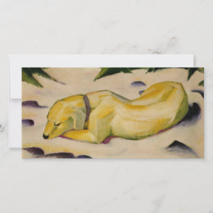 Cartão Cachorro deitado na neve (por Franz Marc)