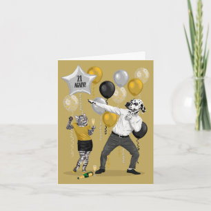 Cartão Cachorro Dotty 21 Novamente Marco Aniversário