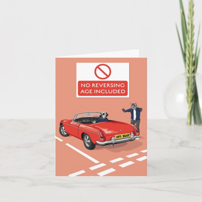 Cartão Cachorro Dotty Sem Inversão, Idade Incluída Carro  (Frente)