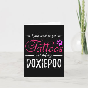 Cartão Cachorro Doxiepoo Tatuagem Engraçada Cachorro Mamã