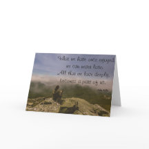 Cachorro e mulher num Bluff Rocky