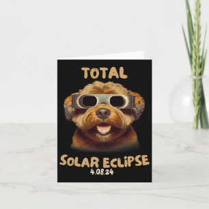 Cartão Cachorro Eclipse Vestindo Gamas Eclipse Solares