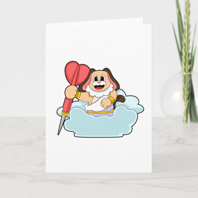 Cartão Cachorro em Dardos com Dardo (Frente)