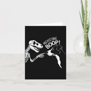 Cartão Cachorro Engraçado E Dinossauro Esqueleto Boop De