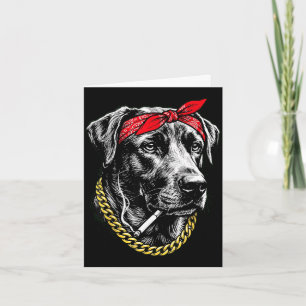 Cartão Cachorro engraçado fumando cigarro labrador retrie
